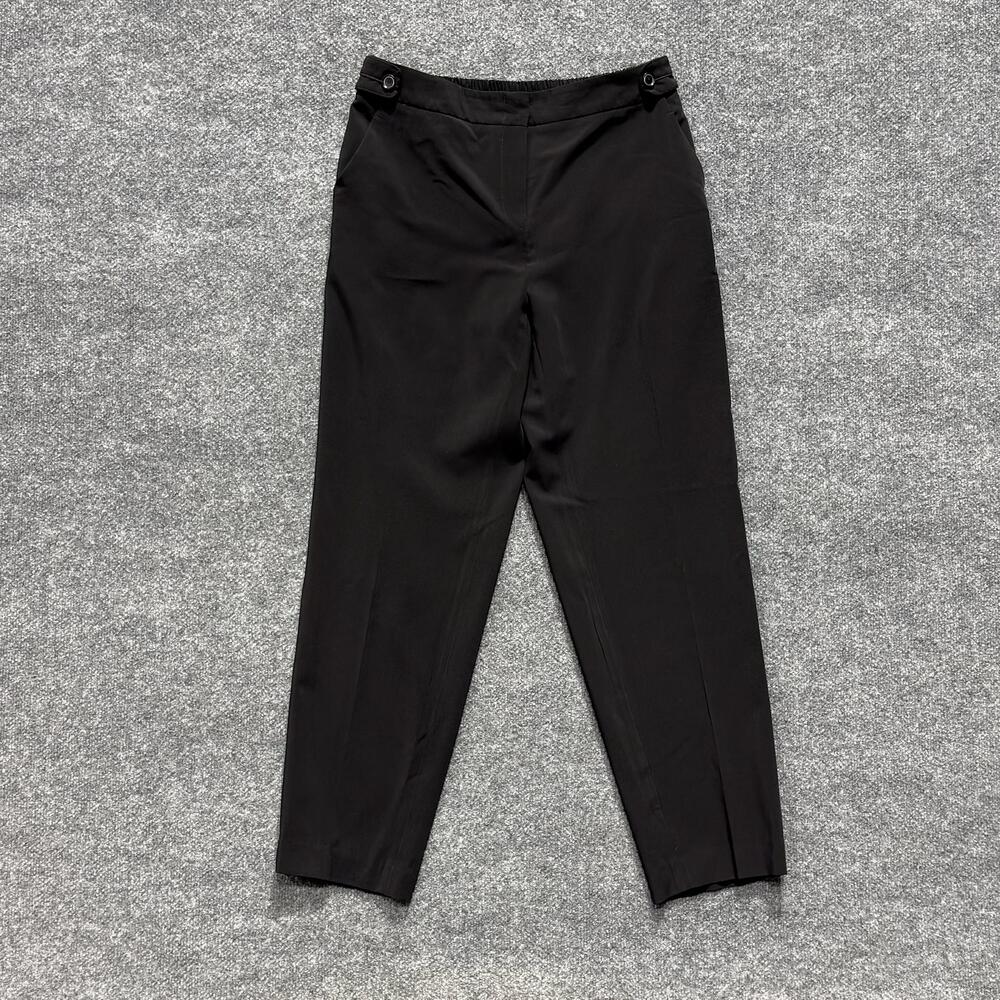 Gerard Darel Pants Womens 46 Black Tapered Pull On Elastic Waist Dress Trousers